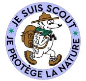 Autocollant "je suis Scout" diamètre 9,5 cm