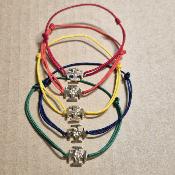 Bracelet avec croix SUF plaquée or 3 microns